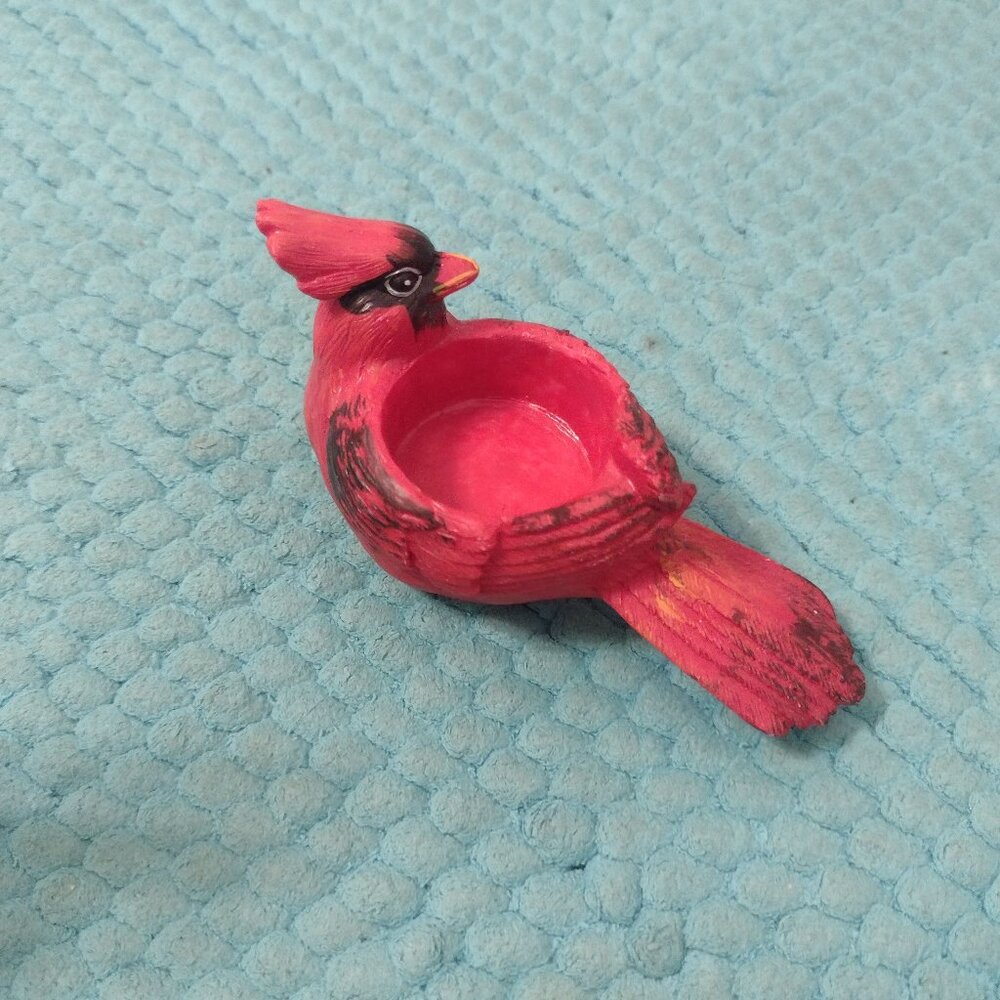 NEW mini votive candleholder - red cardinal motif